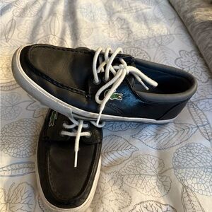 Lacoste Kids Black and White Sneakers